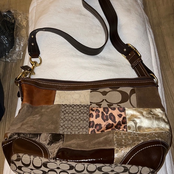 Coach Handbags - Coach womens patchwork purse can be worn crossbody